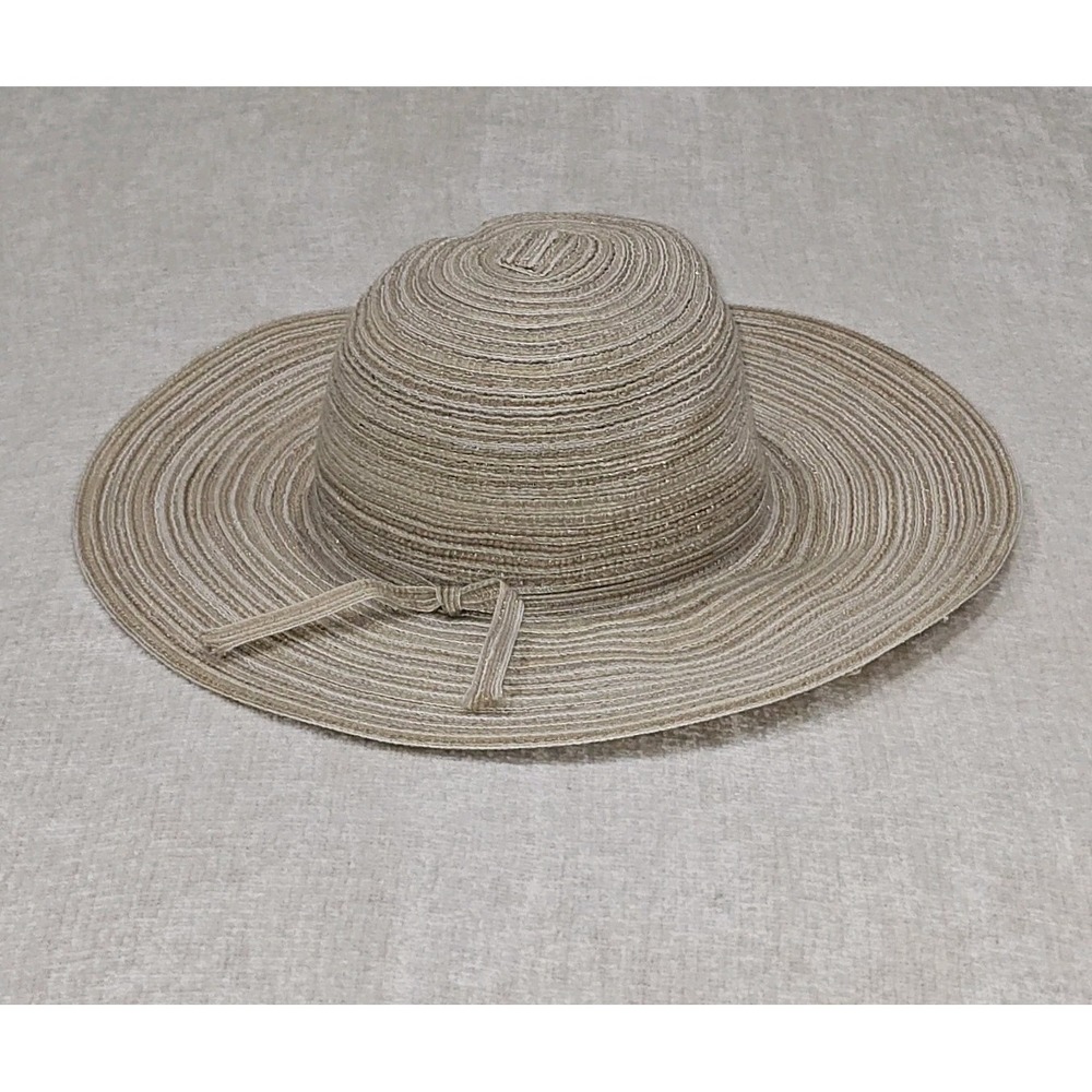 EUC O'RAGEOUS women's 3.5" brim floppy packable beige beach/ sun hat, O/S